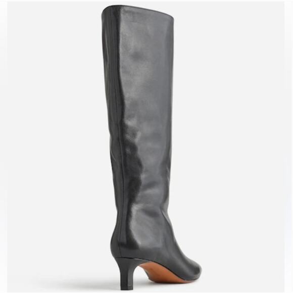 Madewell Dimes Tall Boots 6 Knee High Black NWT Heel NR831 Leather Prep Academia - Picture 3 of 7